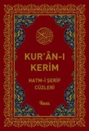 Kur'an-ı Kerim Hatm-i Şerif Cüzleri (4 Renk, Bilgisayar Hatlı, Özel Kutulu)