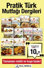 Pratik Türk Mutfağı (10 Renkli Resimli Dergi Birarada) Afiyetle Diyet Yemekleri